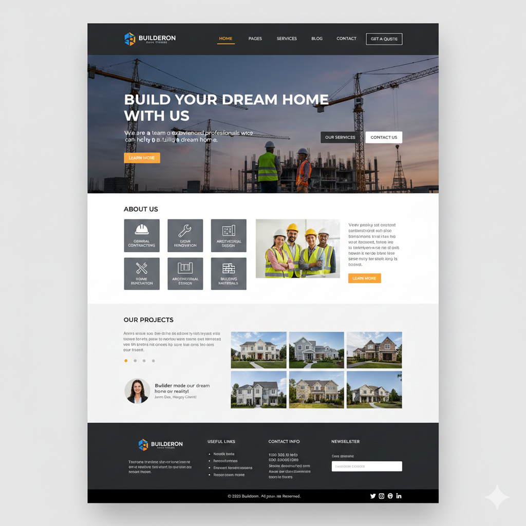 contoh website kontraktor